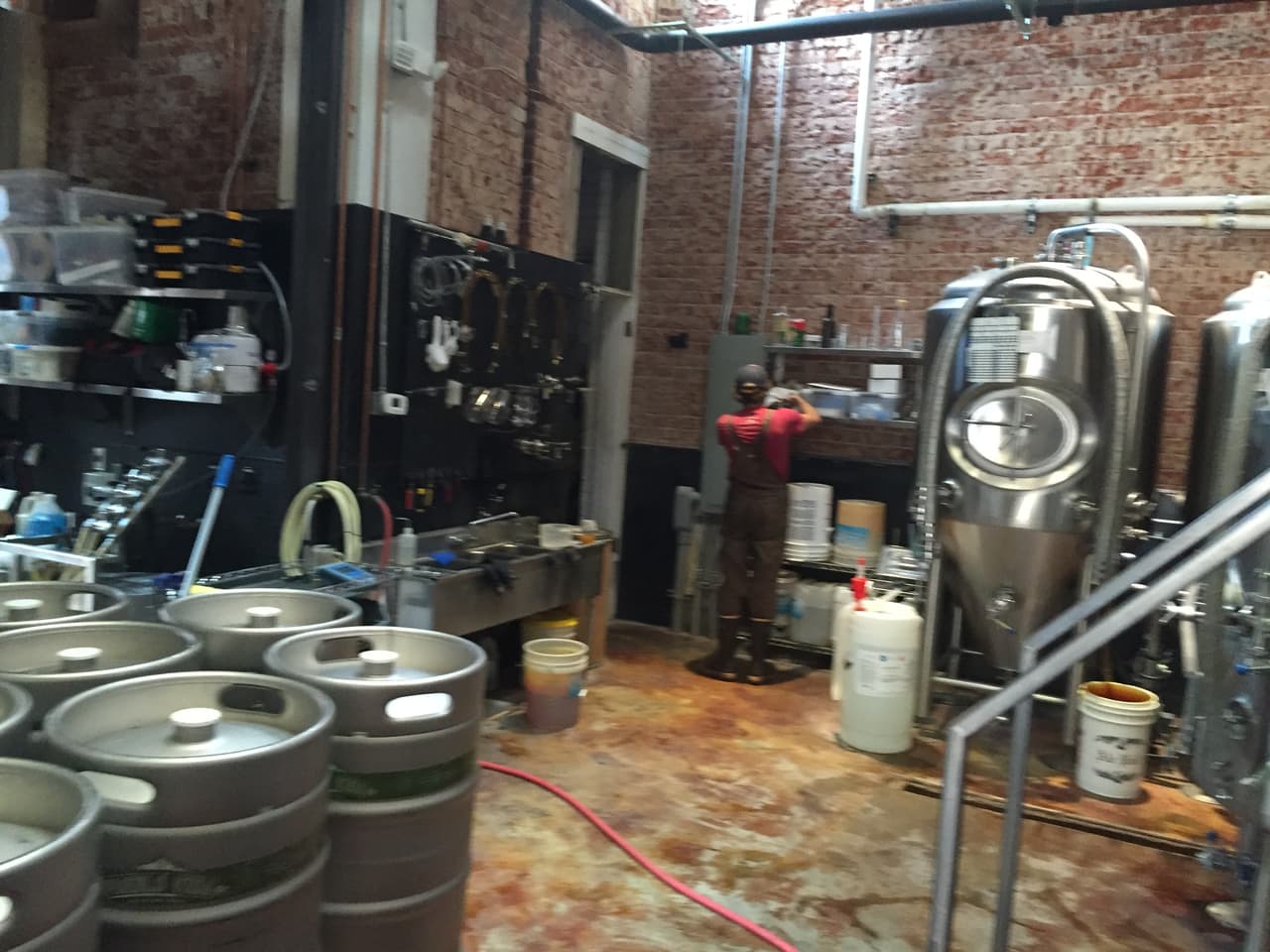 La cerveza es transferida a los barriles para pasar a los dispensadores y a los consumidores