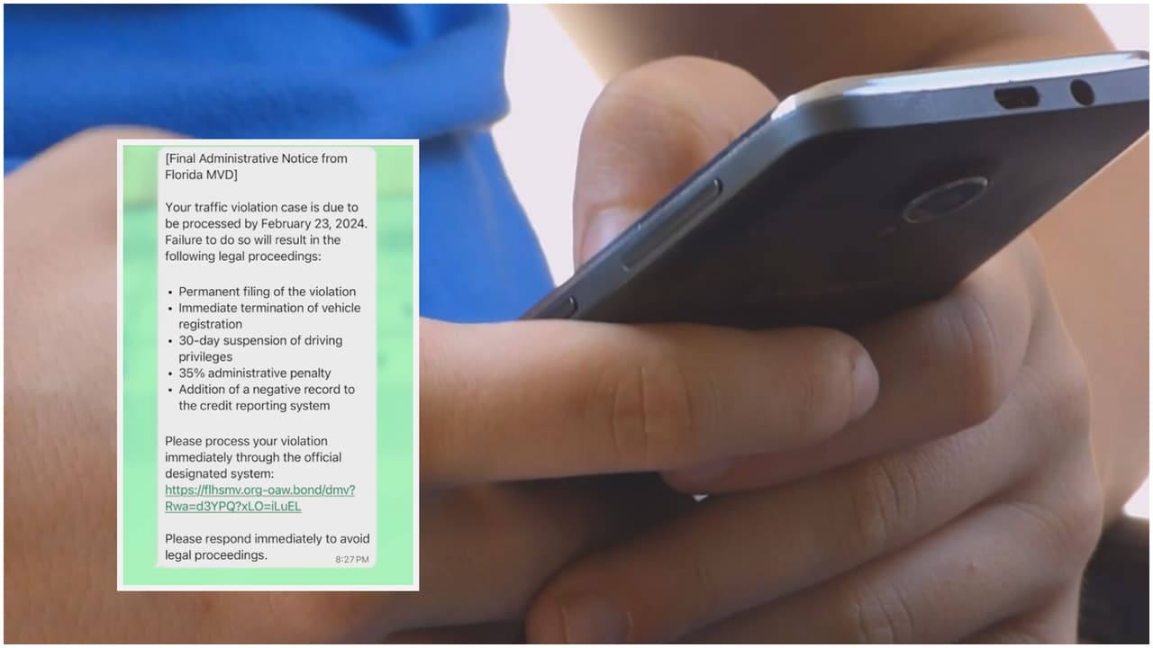 Cuidado: mensajes de texto sobre multas de tráfico en Miami-Dade buscan robarle su dinero