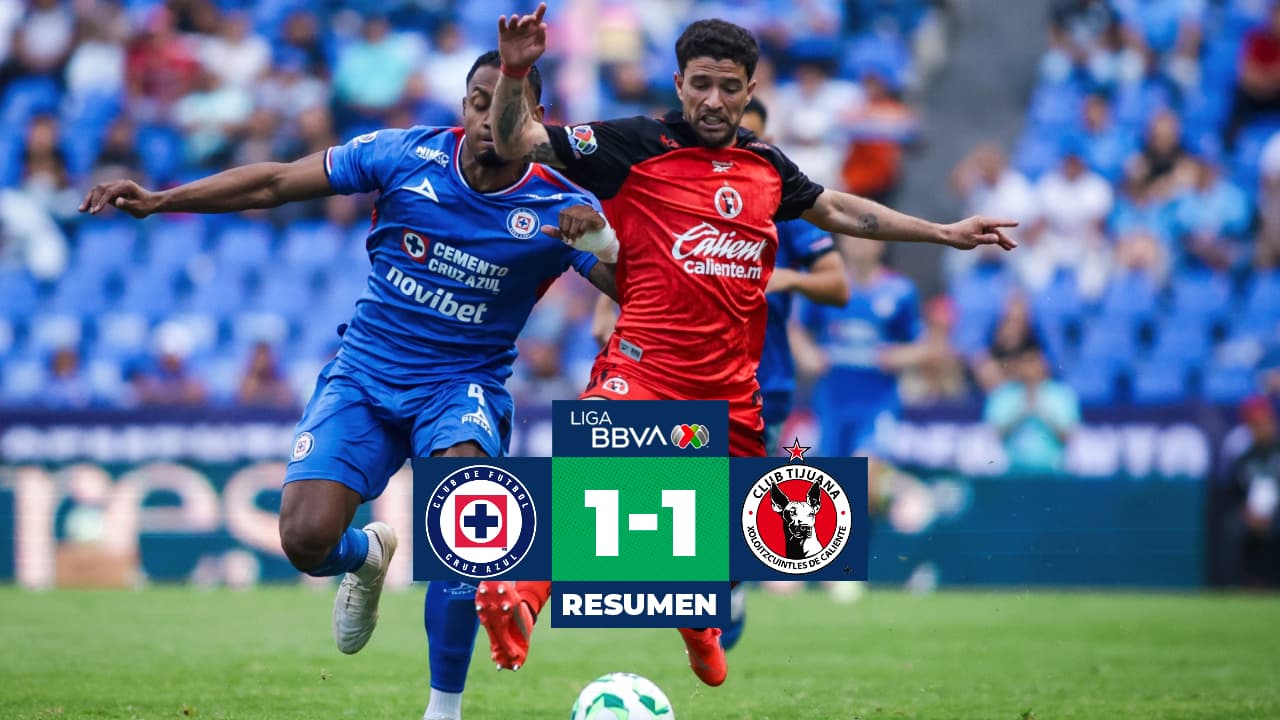 Resumen | Cruz Azul liga 8 partidos sin triunfo con empate vs. Tijuana