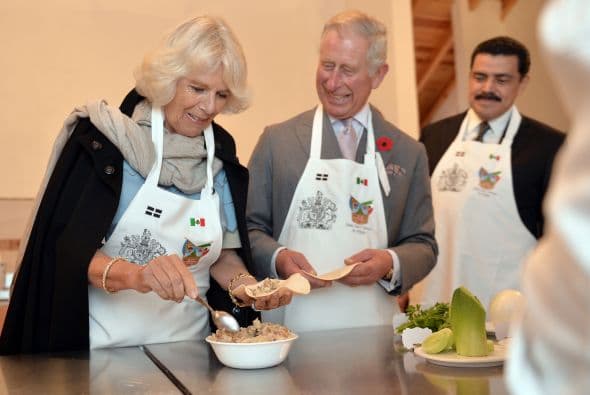 Esto ocurrió en el Museo del paste, donde acudió acompañado de la Duquesa de Cornwall.