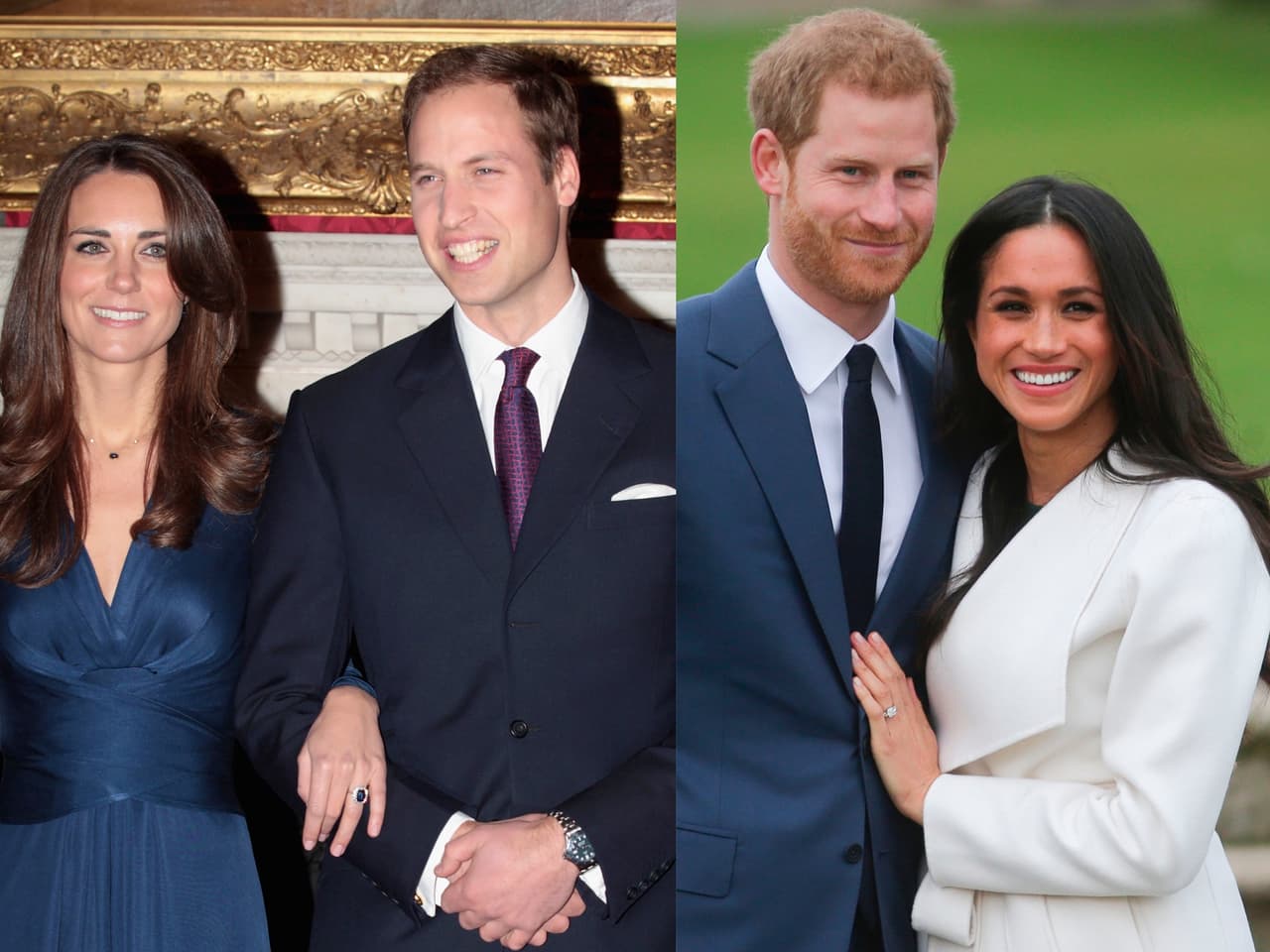 Ambas parejas de los príncipes son mayores que ellos. Kate Middleton cumple años cinco meses antes que William, aunque el hijo menor de Lady Di fue más allá y se comprometió con la actriz que es tres años mayor que él.