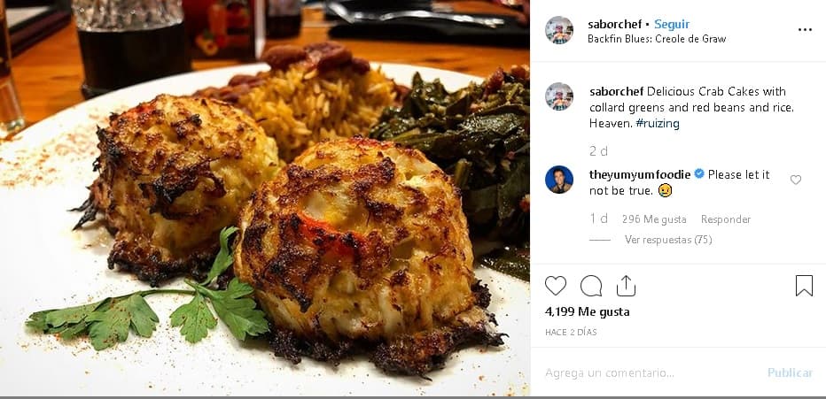 De acuerdo a The Blast, Ruiz murió en Maryland. Su
<b><a href="https://www.instagram.com/p/B2p8yXCAu99/" target="_blank"> última publicación en Instagram</a></b> la dedicó a algunos deliciosos pasteles de cangrejo que había comido en uno de sus locales favoritos, BackFin Blues: "Deliciosos pasteles de cangrejo con col rizada, frijoles rojos y arroz. 
<b>El cielo</b>", escribió el pasado 20 de septiembre.