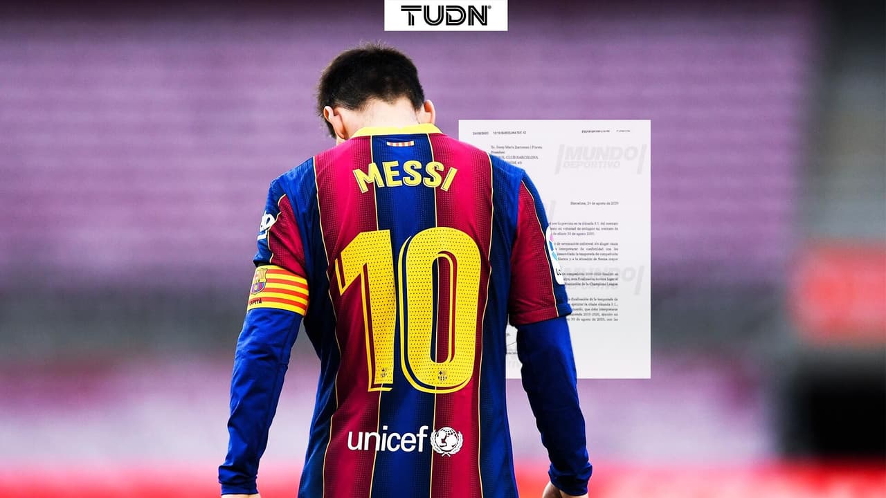 Revelan burofax donde Messi pidió irse libre del Barça en 2020