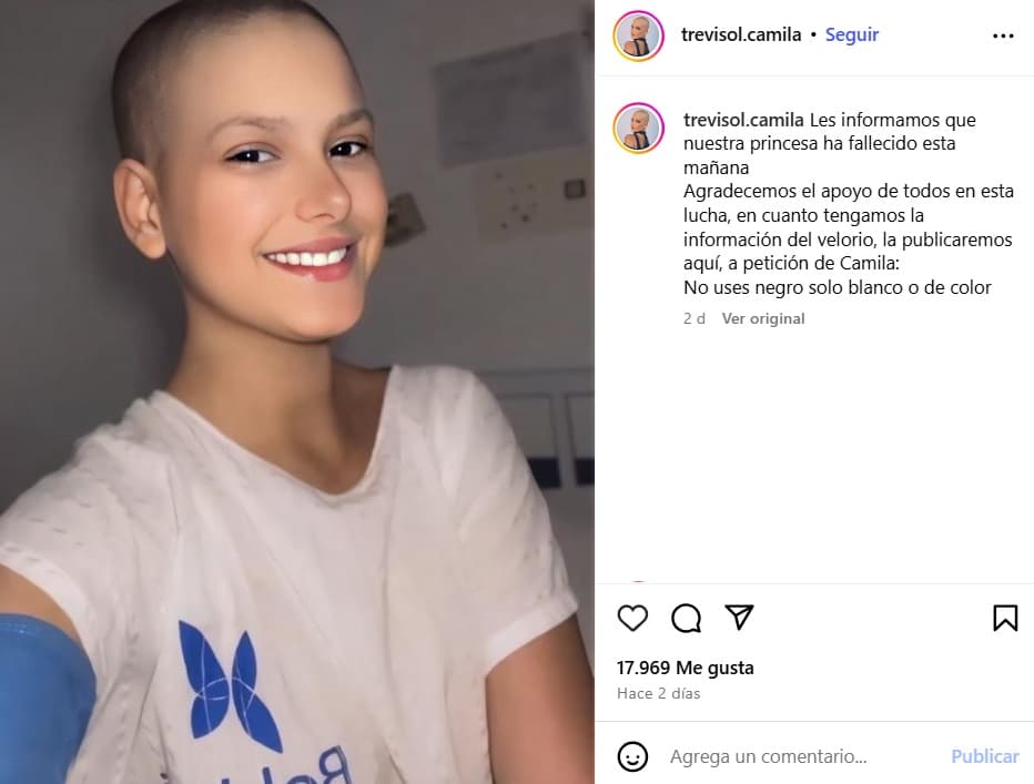 Camila Trevisol murió a los 22 años.