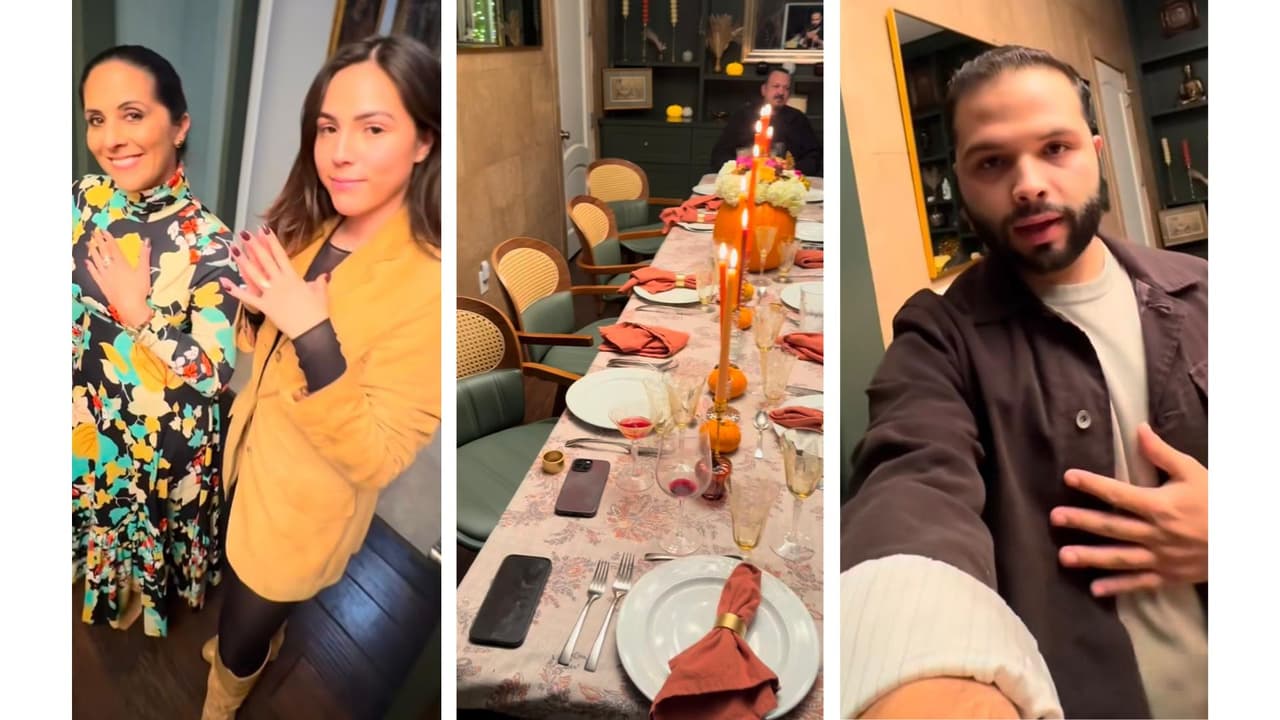 El primer Thanksgiving de Nodal con la dinastía Aguilar.