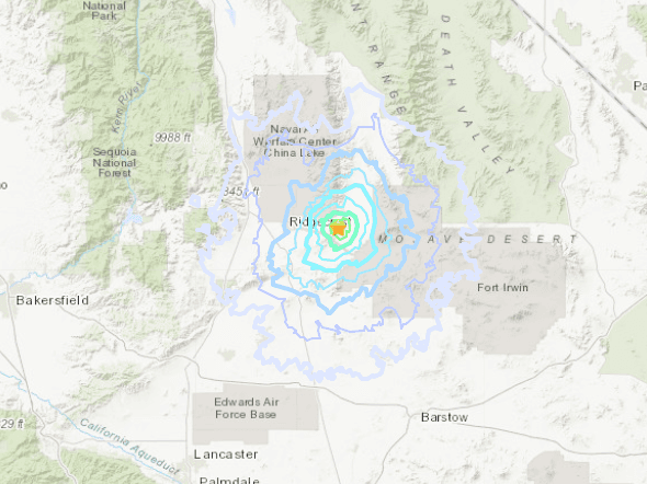 Un nuevo sismo de magnitud 4.1 sacude al área de Ridgecrest, California