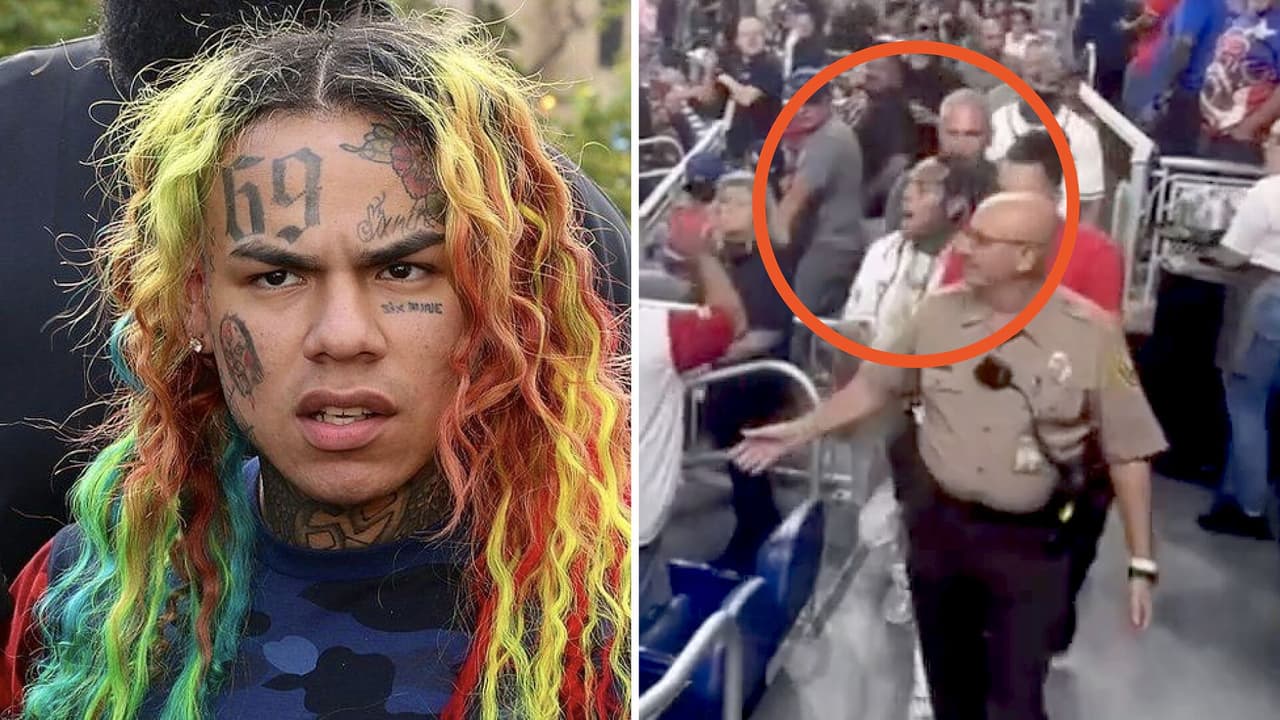 Policías sacan de un partido de béisbol a Tekashi por estar en estado inconveniente