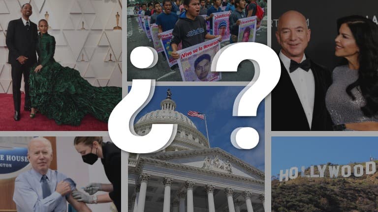 Un bofetón de película, nuevos datos de Ayotzinapa y se va un "duro" de Hollywood: ¿cuánto sabes de lo que pasó esta semana?