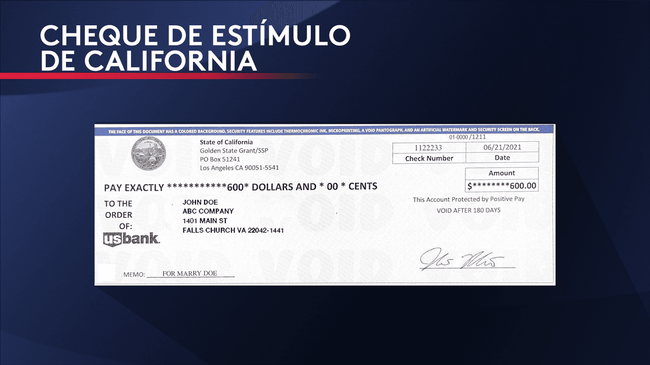 El cheque es de $600