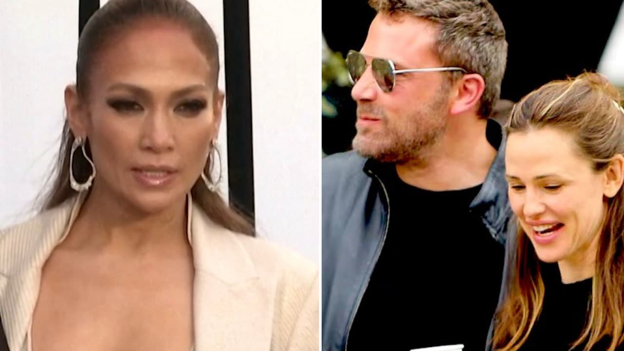 Las imágenes del abrazo “sensual” entre Affleck y Garner que a JLo no le habrían gustado