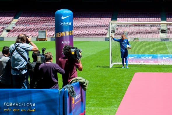 Ter Stegen fue presentado con el Barcelona