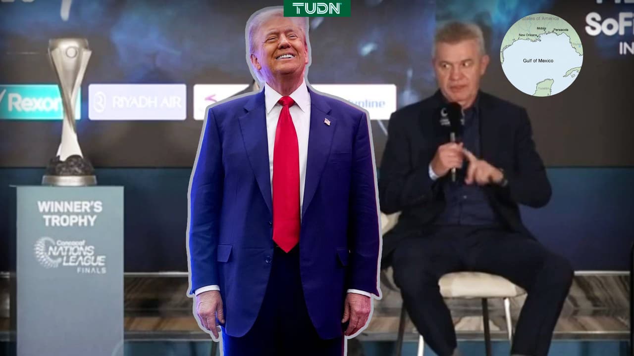 ¡Qué momento! ‘Vasco’ Aguirre manda dardo a Trump en plena conferencia