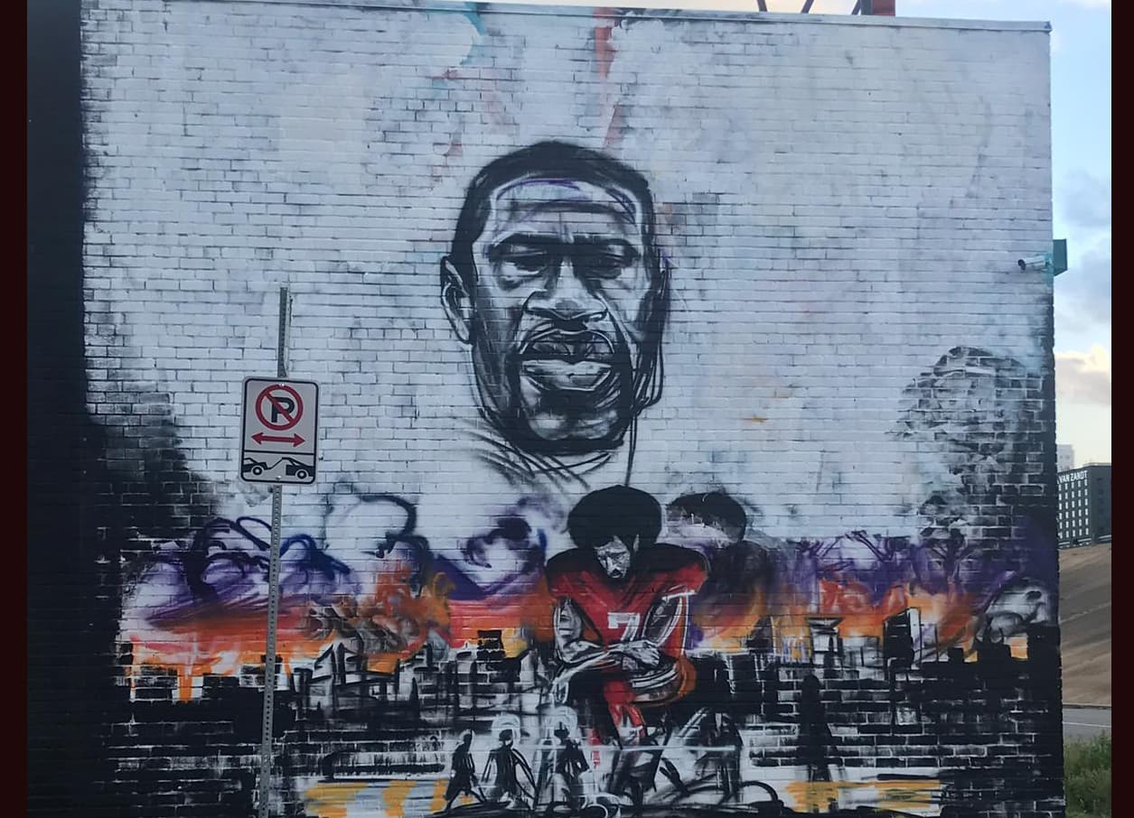 “Quería generar conversación”: artista crea mural en honor a la vida de George Floyd en el este de Austin