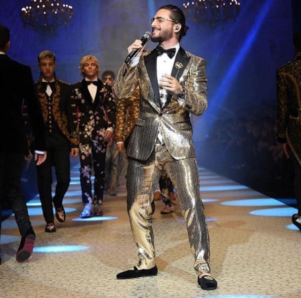 El colombiano Maluma conquistó con su música la Semana de la Moda en Milán durante la pasarela de la reconocida marca Dolce & Gabanna.
