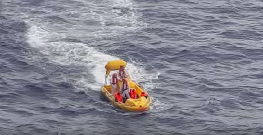 Crucero rescata a siete balseros cubanos que estuvieron 10 días a la deriva