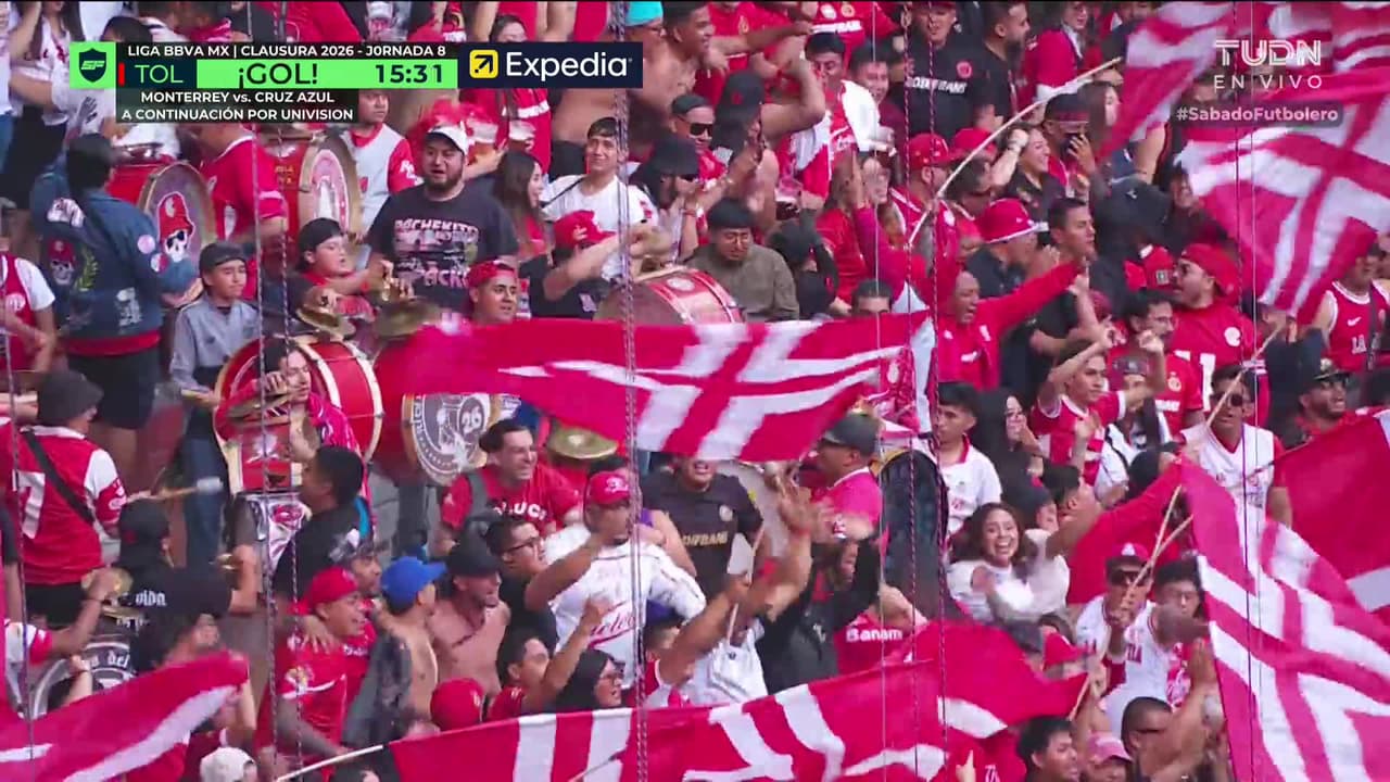 ¡GOL!  anota para Toluca. Jorge Díaz