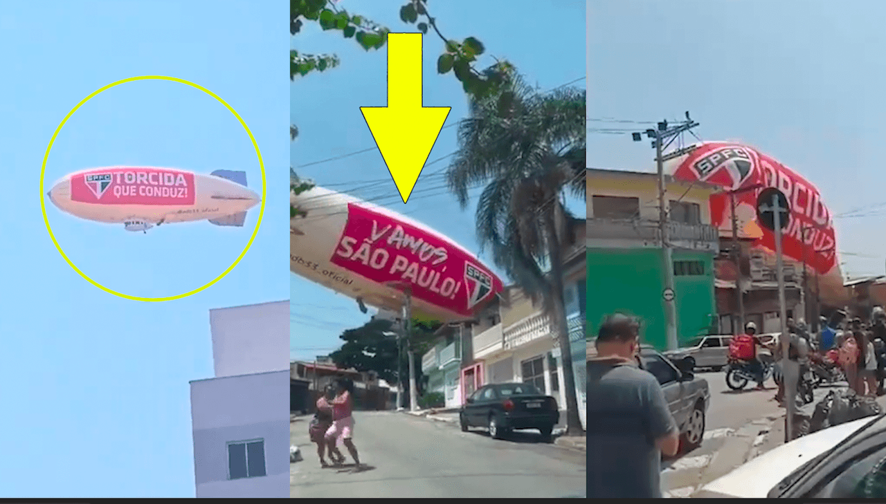 Dirigible de Sao Paulo casi provoca una tragedia en Copa Libertadores