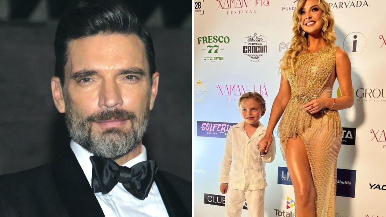 Julián Gil, Matías y Marjorie de Sousa.