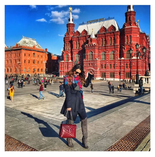 Desde que llegó a Moscú no ha dejado de compartir fotografías con sus seguidores a través de las redes sociales.