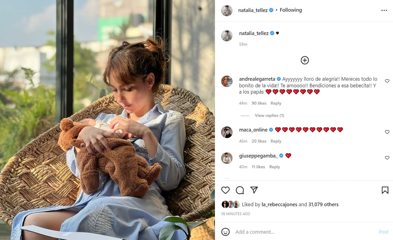 Nace la hija de Natalia Téllez