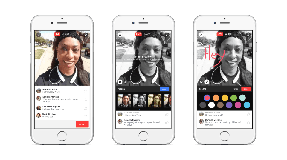 Ahora Facebook Live permitirá filtros como Snapchat