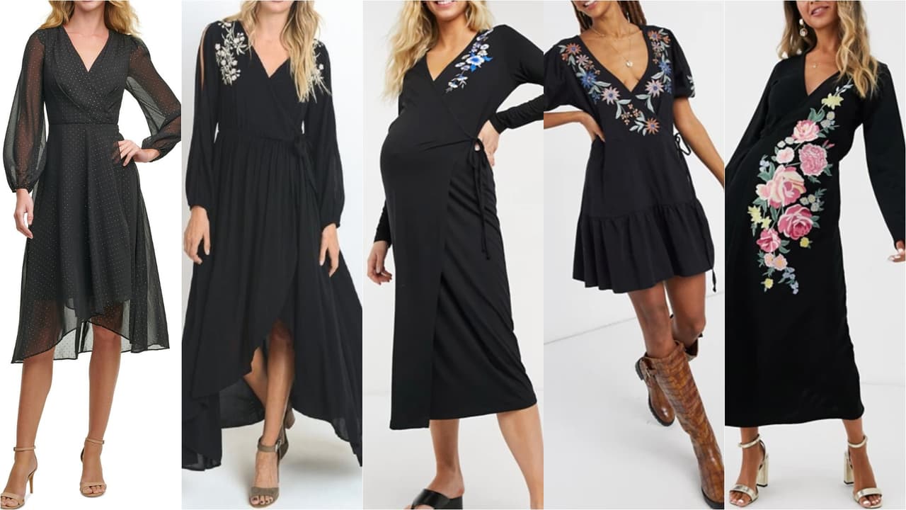 <a href="https://www.macys.com/shop/product/tommy-hilfiger-sheer-sleeve-surplice-dress?ID=11481415&tdp=cm_app~zMCOM-NAVAPP~xcm_zone~zSEARCH_ZONE_A~xcm_choiceId~zcidM88MPR-b7bf85f6-378f-4a35-a2d5-308884a5c0f8%40H96%40Inspired%2Bby%2Byour%2Bbrowsing%2Bhistory%24%2411481415~xcm_pos~zPos2~xcm_srcCatID~z5449 " target="_blank">Tommy Hilfige</a>r Precio; $69.99
<br>
<a href="https://www.shoptiques.com/products/jodifl-embroidered-flower-dress-2 " target="_blank">Shoptiques</a> Precio: $59
<br>
<a href="https://www.asos.com/us/asos-maternity/asos-design-maternity-wrap-long-sleeve-midi-dress-in-black-with-blue-floral-embroidery/prd/21671348 " target="_blank">Asos</a> Precio: $46
<br>
<a href="https://www.asos.com/us/asos-design/asos-design-mini-wrap-dress-with-short-puff-sleeves-and-tiered-hem-in-black-and-floral-shoulder-embroidery/prd/21459997?" target="_blank">Asos</a> Precio: $32.25
<br>
<a href="https://www.asos.com/us/asos-design/asos-design-long-sleeve-embroidered-wrap-midi-dress/prd/12834561?" target="_blank">Asos</a> Precio: $23.25
<br>