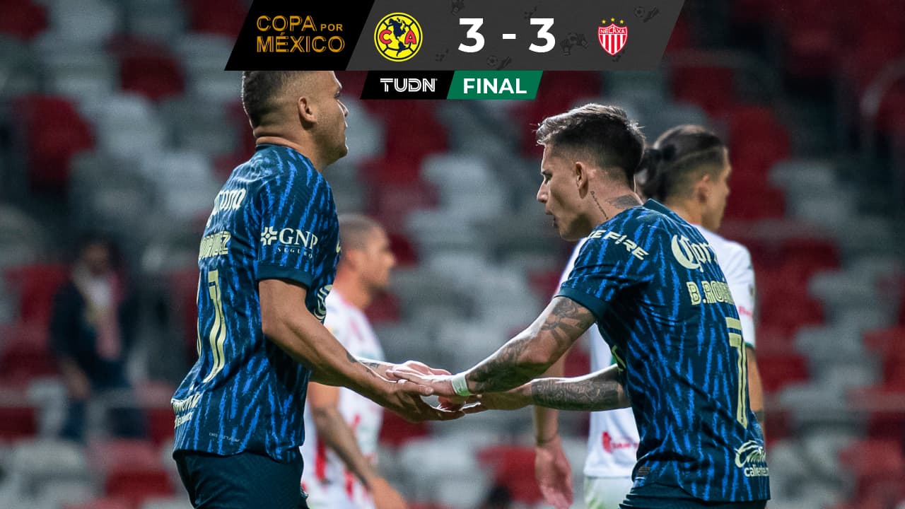 América y Necaxa entretienen en la Copa Sky 2022 con feria de goles