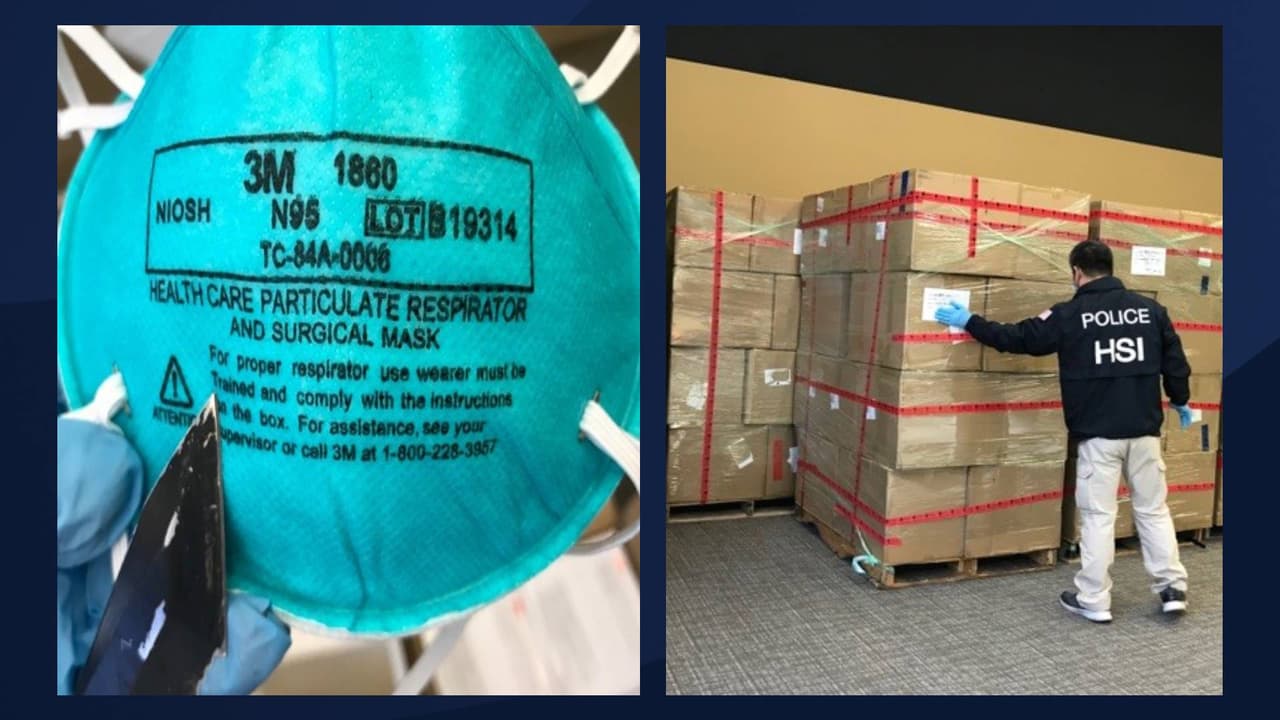 Autoridades federales encabezadas por ICE asignadas al área de Phoenix, Arizona confiscaron un enorme cargamento de mascarillas quirúrgicas 3M N95 falsificadas destinadas a ser utilizadas por trabajadores hospitalarios.
<br>