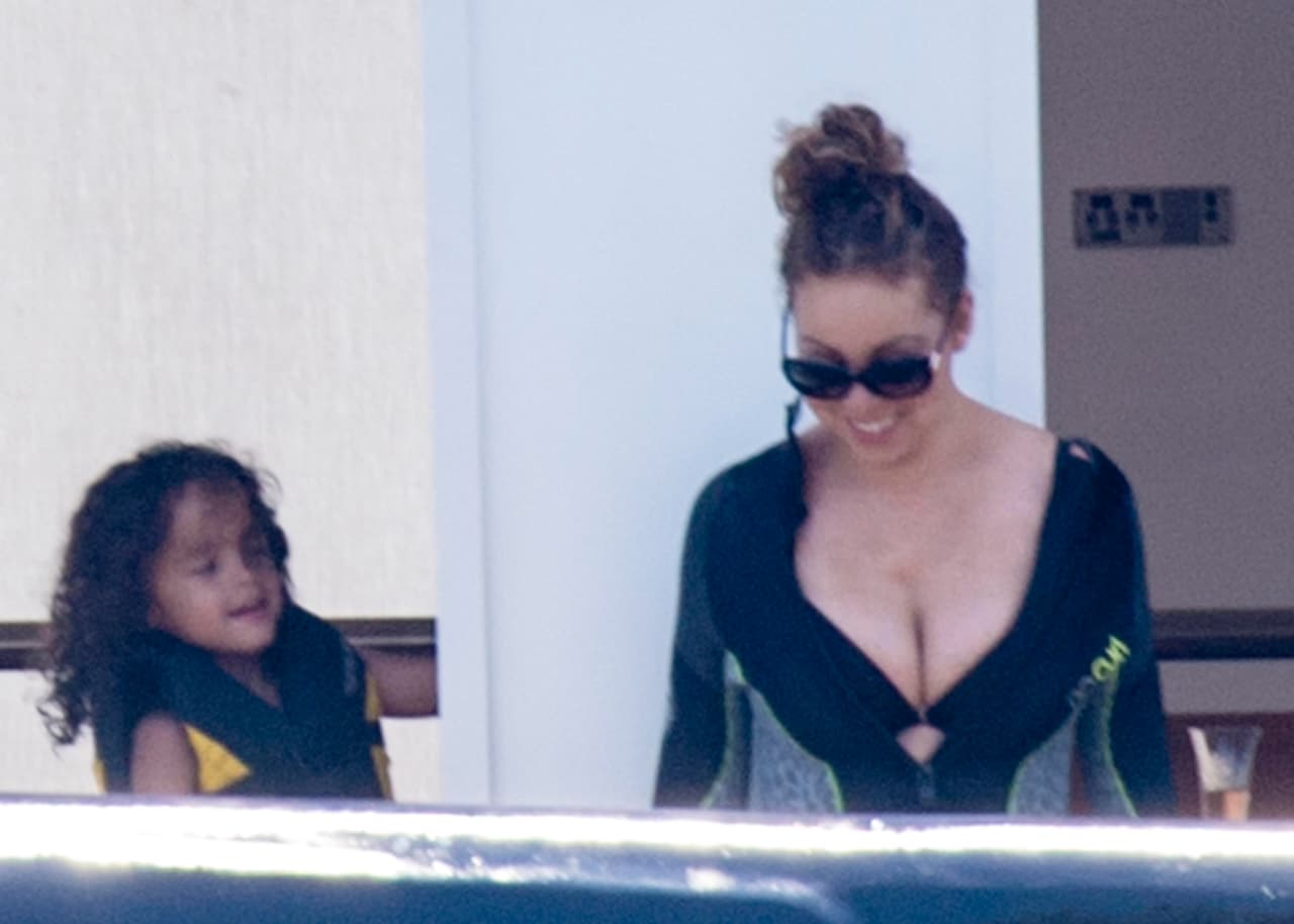 Mariah estuvo muy divertida con sus peques.