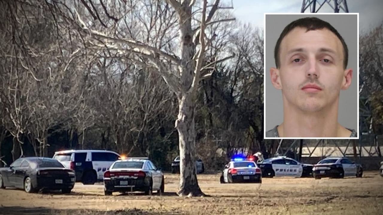 Sospechoso escapa en un carrito de golf, daña un robot y se atrinchera en el drenaje en Dallas