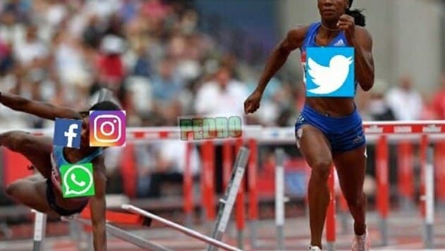 Este meme demuestra quien gana la carrera en redes sociales cuando Facebook no funciona.