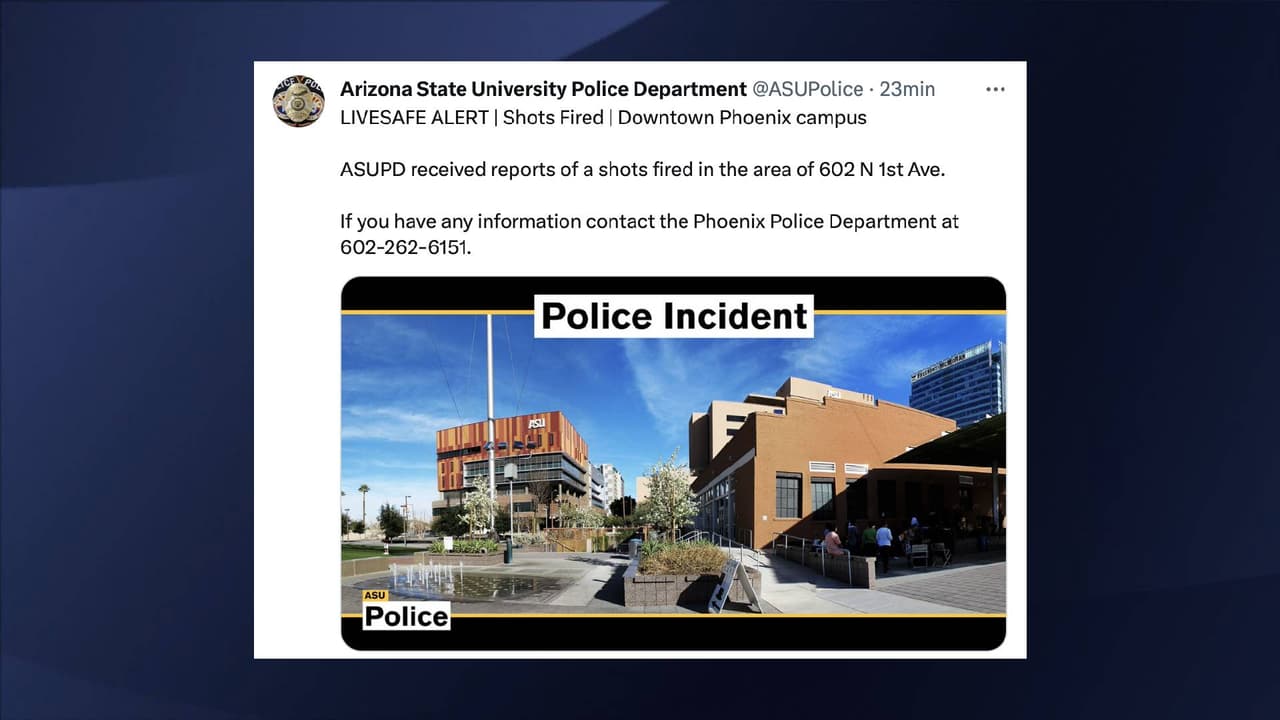 Reportan disparos en Campus de la ASU en el centro de Phoenix