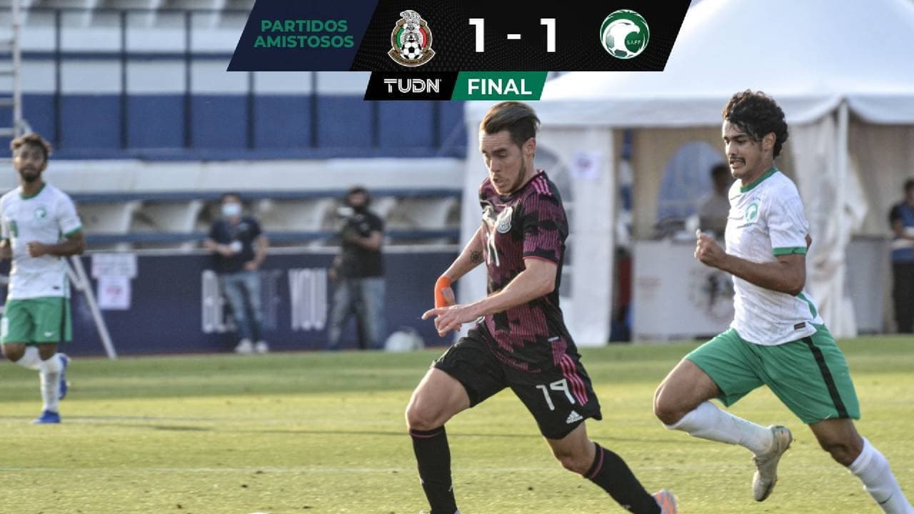 El Tri olímpico se deja alcanzar 1-1 de último minuto por Arabia