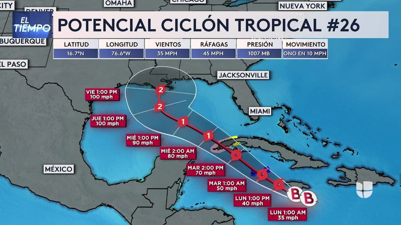 Cuba se prepara para el inminente paso del potencial ciclón tropical 26: no hay amenaza para Florida
