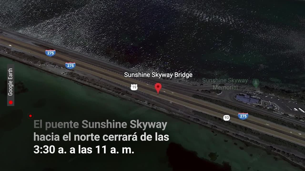 Próximo domingo cerrarán carriles hacia el norte del puente Sunshine Skyway por carrera anual 