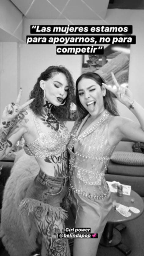 Belinda y Danna en los Spotify Awards.