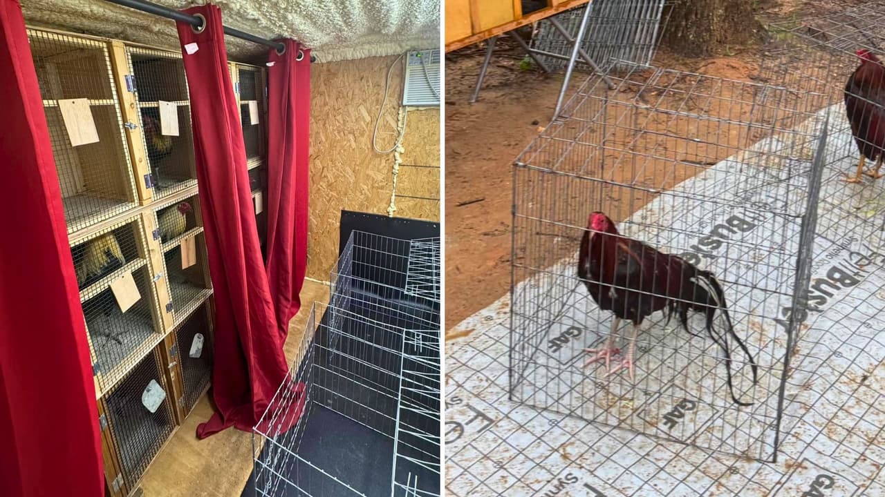 Espuelas de metal, un estadio oculto y 89 gallos: así operaba una red de peleas clandestinas en el norte de Texas