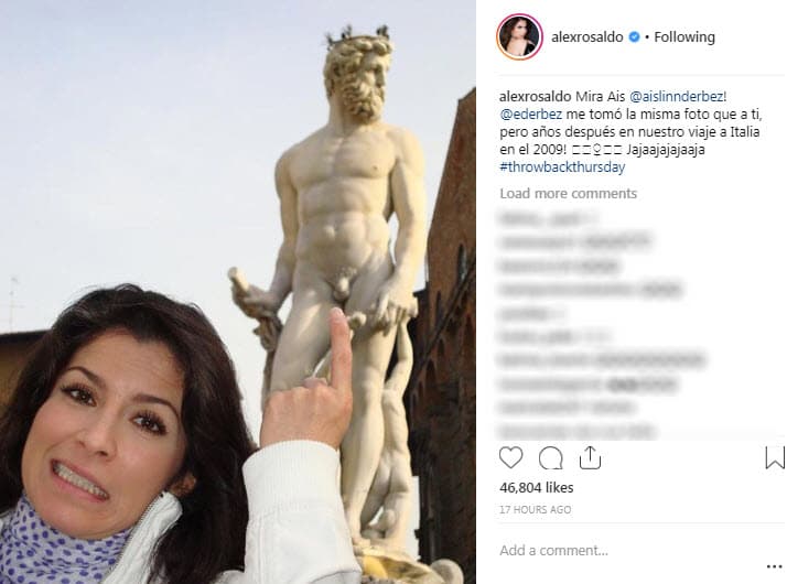 El comediante tomó esta fotografía a Alessandra cuando viajaron a Italia en 2009, justo como lo hizo con su hija años antes.