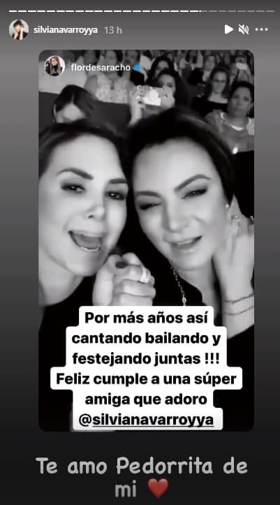 En más de 20 años de trayectoria artística en cine, teatro y televisión ha cosechado grandes amistades, una de ellas es la de 
<b>Florencia de Saracho</b>, quien en esta ocasión le deseó más años de vida para seguir divirtiéndose juntas.