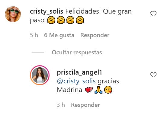 La cantante recibió cientos de felicitaciones y buenos deseos, entre ellas la de Cristina Solís, esposa de Marco Antonio Solís 'El Buki'.
<br>