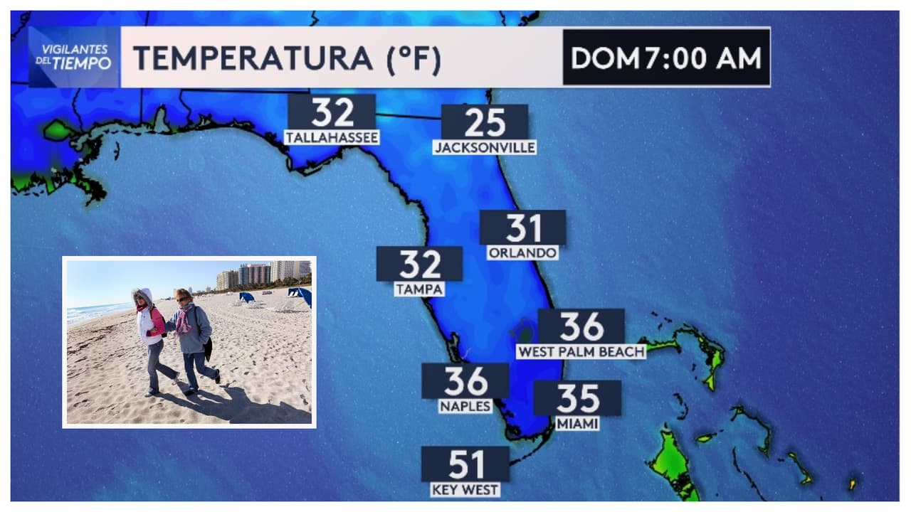 El sur de Florida se prepara para una madrugada con el frío más extremo de la última década