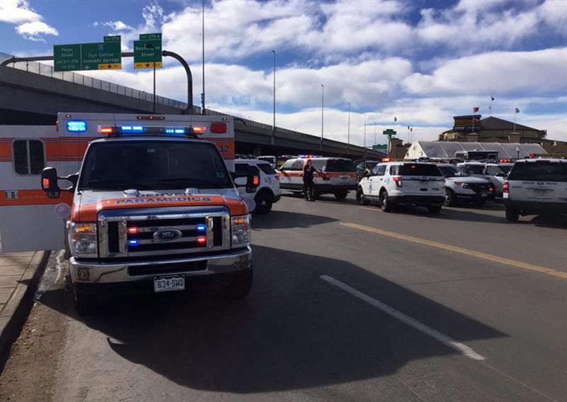 Presencia policial en la zona.