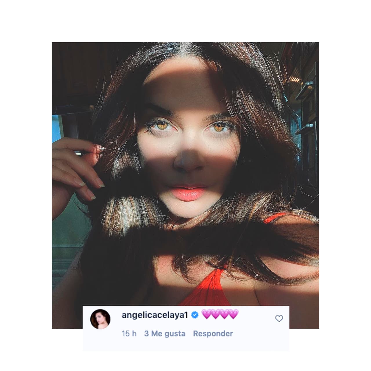 Angélica Celaya también comentó la sentida publicación. Dejó cuatro corazones rosas.
