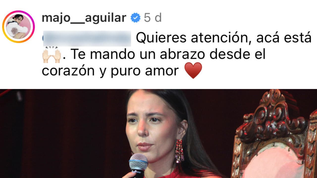"
<b>Quieres atención: acá está</b>. Te mando un abrazo desde el corazón y puro amor", le respondió la artista junto con el emoticono de un corazón. 
<br>