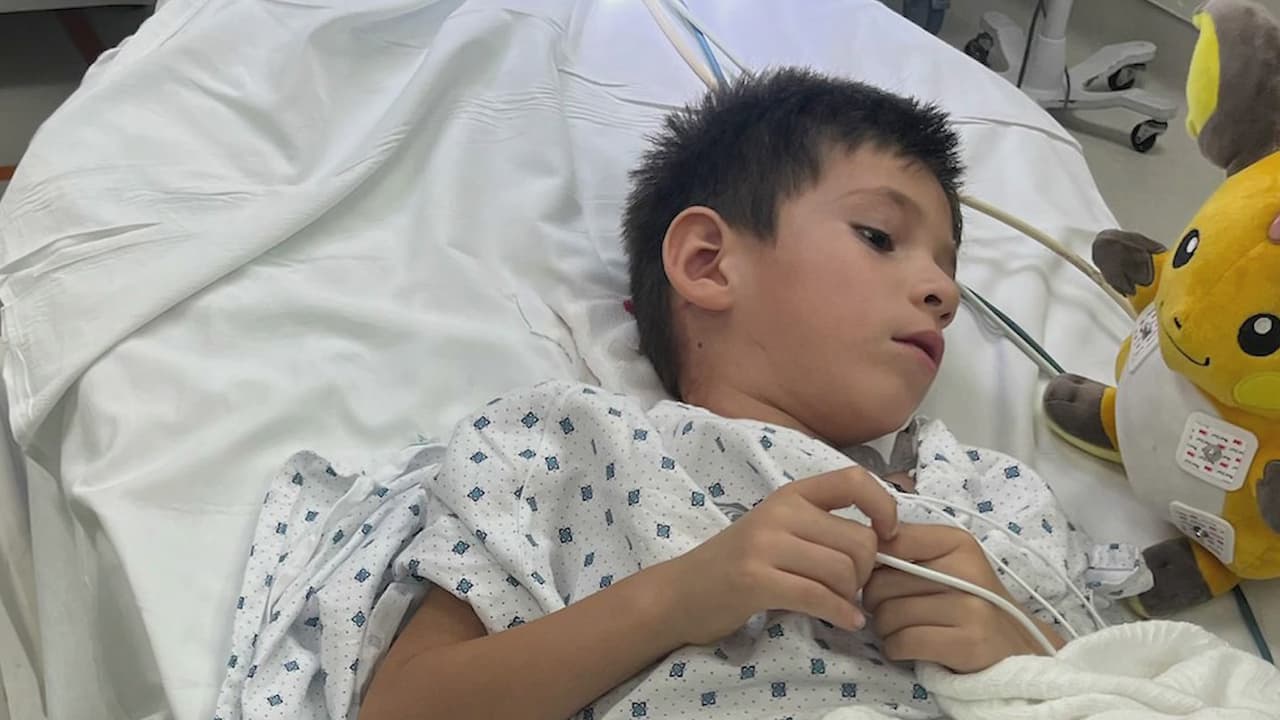 El pequeño Enoch Palomar sufrió heridas en la cabeza, piernas y espalda.