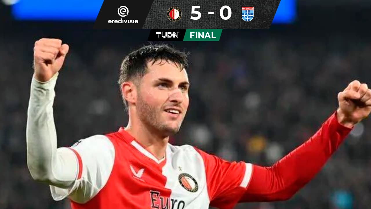 Santi Giménez brilla con doblete y asistencia en triunfo el Feyenoord