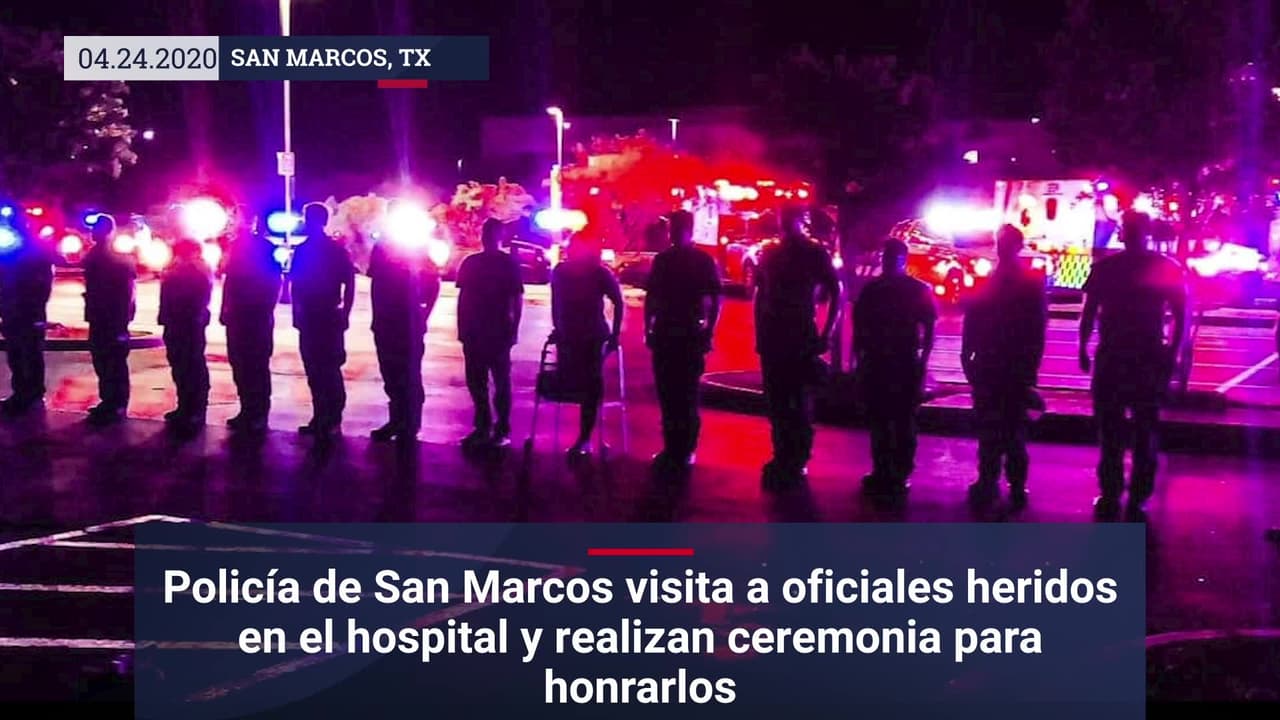 Policía de San Marcos visita a oficiales heridos en el hospital y realizan ceremonia en su honor