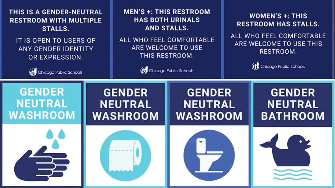 El Departamento de Escuelas Públicas de Chicago implementa el cambio de señales en loos baños para promover la igualdad de género entre los estudiantes.