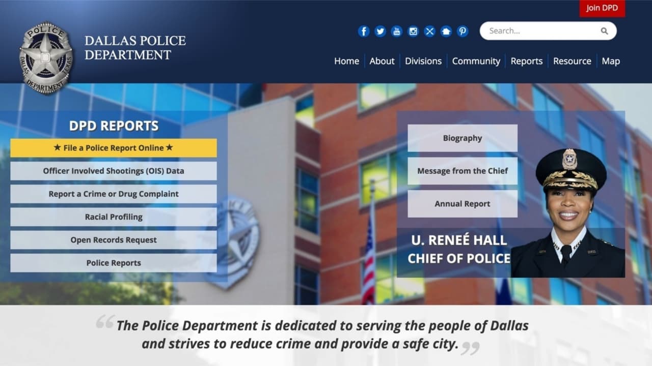 Policía de Dallas anuncia nuevo sistema para informar incidentes por internet