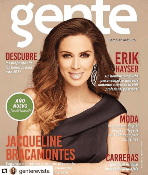 En enero la revista Gente presentó la portada de su primer número del 2017 en la que apareció Bracamontes, de esta manera fue como la actriz le dio la bienvenida al 2017 en el ámbito profesional.